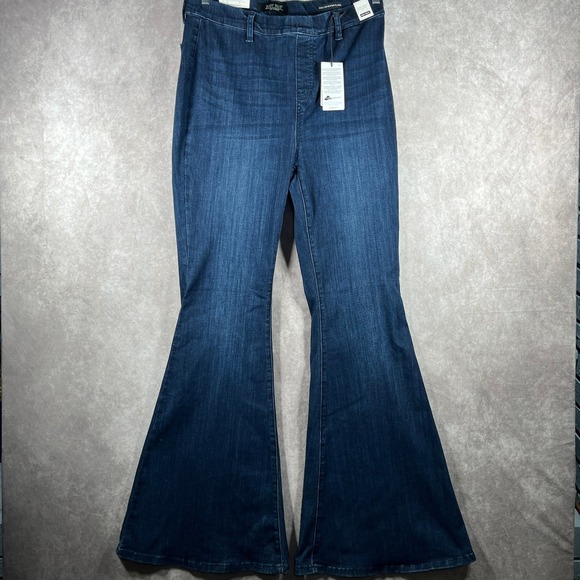 Judy Blue Super Flare Jeans Womens 13/31 Dark Wash Denim High Waist Stretch NEW - Picture 1 of 14